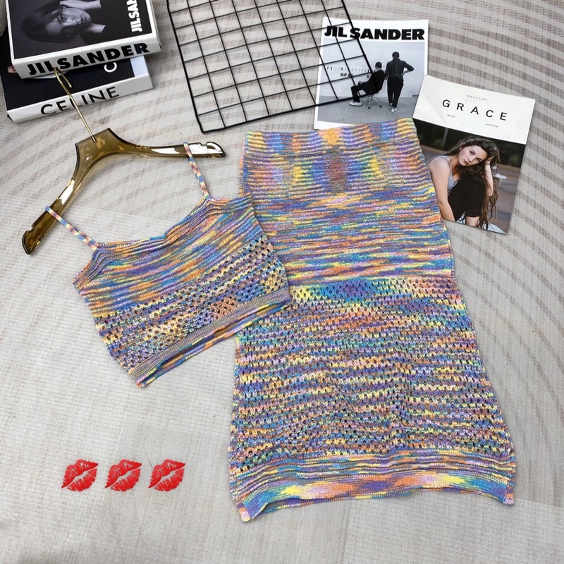 SET VÁY LEN LOANG MÀU CỰC ĐỈNH Ạ