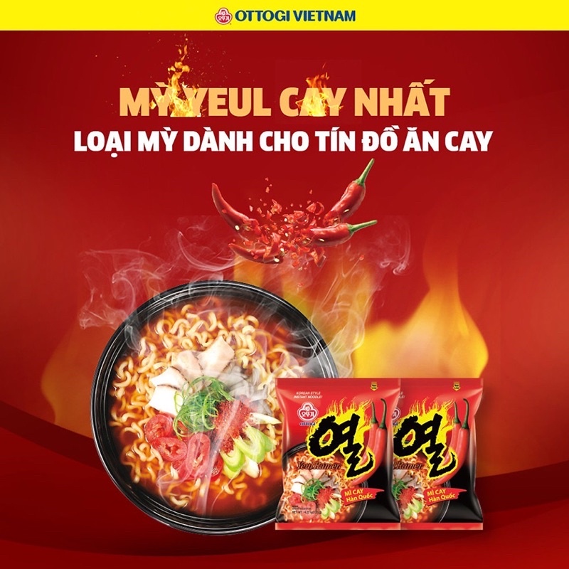 Mì Yeul cay 120g ottogi Mì cay Hàn Quốc