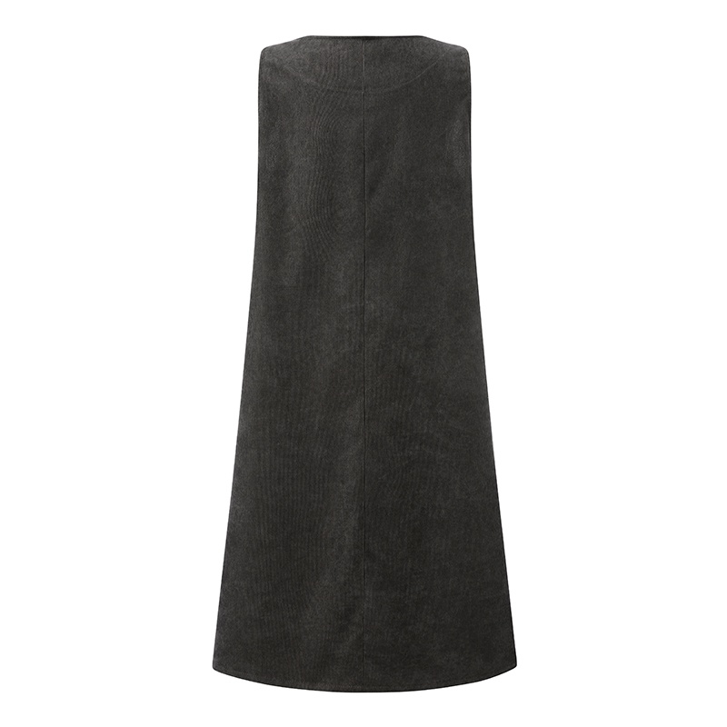 Váy dài ZANZEA không tay thiết kế túi xinh xắn thời trang cho nữ