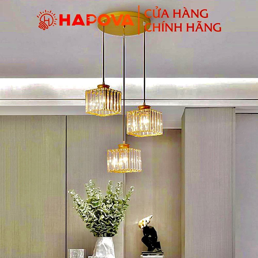 Bộ 03 Đèn thả trần trang trí pha lê HAPOVA DT 9575/3