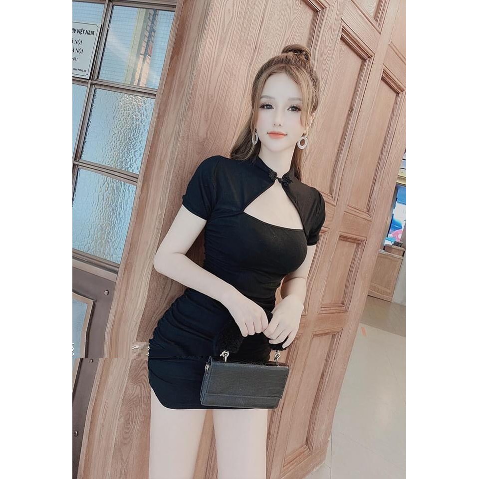 Đầm Body Nút Trung Hoa Hot Trend