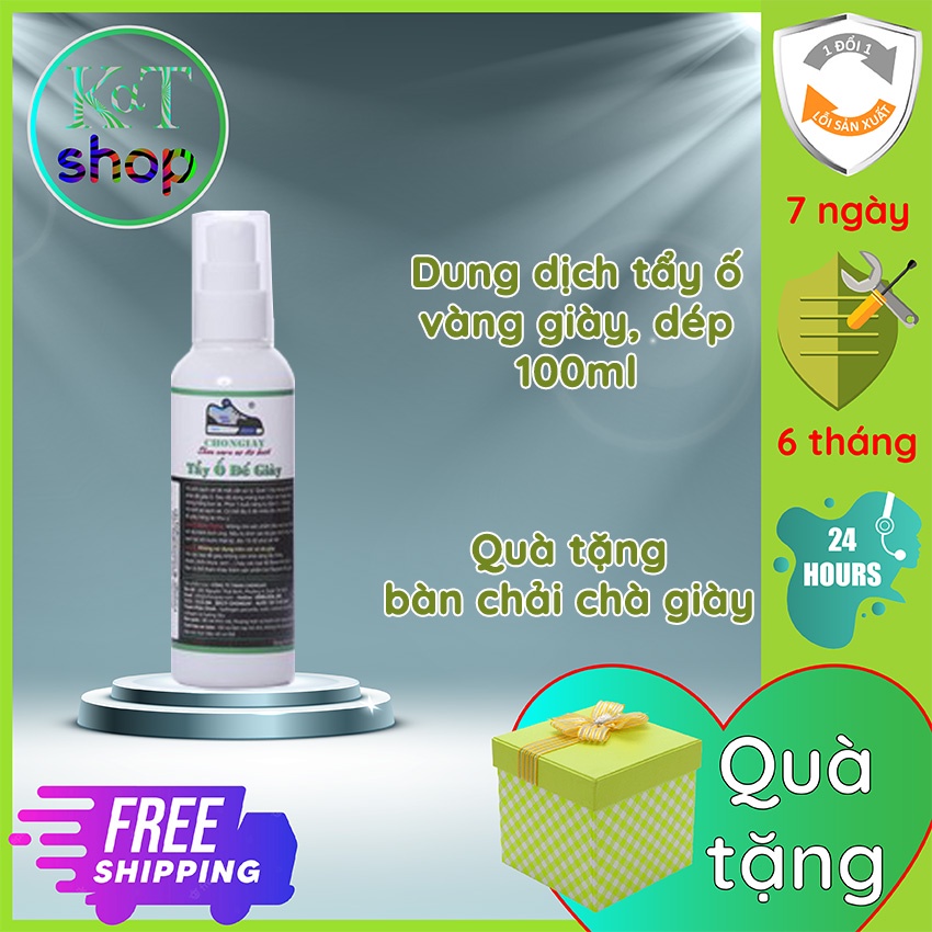 Dung dịch tẩy ố vàng chuyên dụng cho đế giày, dép và cao su 100ml CHONGIAY KaT_Shop2022, KS003