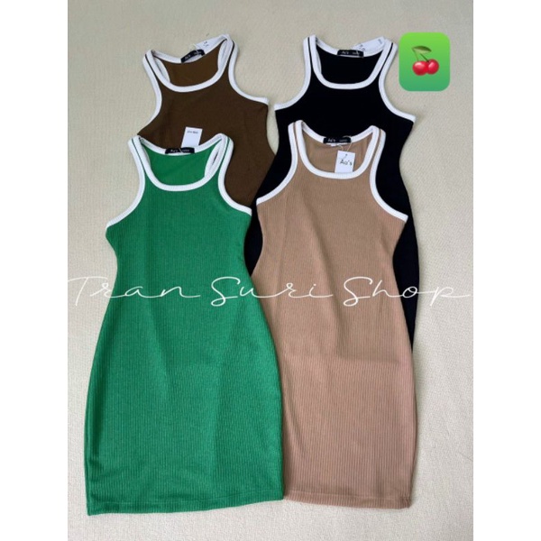 Đầm ôm body ba lỗ viền