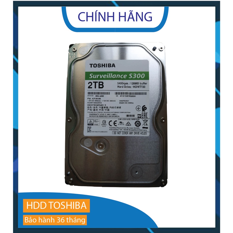 Ổ cứng HDD 1TB , 2TB TOSHIBA chính hãng