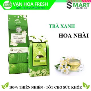 11 thùng trà  Xanh Hoa Nhài Wond Thiên Nhiên - Tốt Cho Sức Khỏe, Hộp 12 Túi Lọc Kim Tự Tháp Gia Dụng Thông Minh S-mart