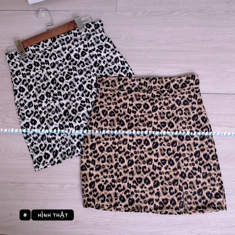 CHÂN VÁY CHỮ A HOẠ TIẾT BEO CÓ QUẦN TRONG | BigBuy360 - bigbuy360.vn