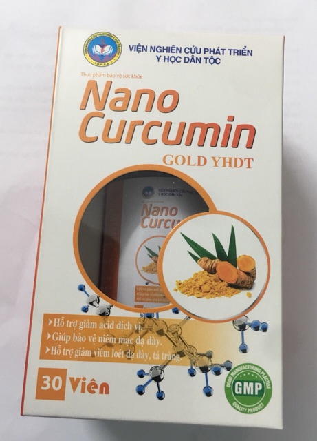 Tinh chất nghệ Nanocurcumin Gold YHDT - hỗ trợ giảm viêm loét dạ dày, bảo vệ niêm mạc dạ  dày, tá tràng, đẹp da hiệu quả