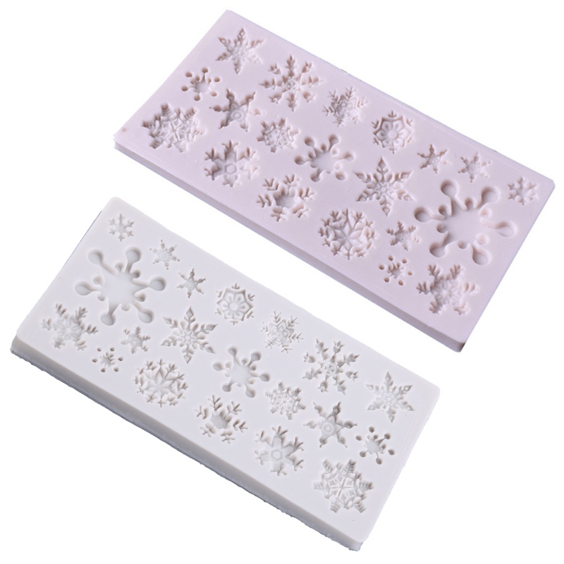Khuôn Silicone Tạo Hình Làm Bánh Kẹo Hình Bông Tuyết Diy