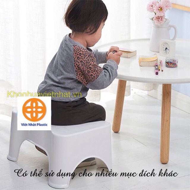 5hoangduy39 Ghế kê chân toilet, bồn cầu chống táo bón Việt Nhật (2136), ghế kê chân đi vệ sinh cho bé siêu bền tiện dụng