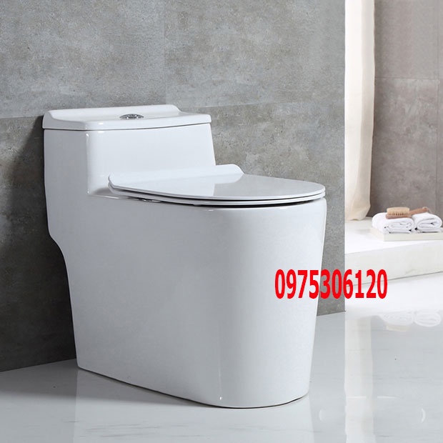 Bồn Cầu Liền khối 1 Khối 0860NA Phương Nam Phát XẢ XOÁY KẾT HỢP XẢ ĐẨY NƯỚC MẠNH MEN NANO CAO CẤP