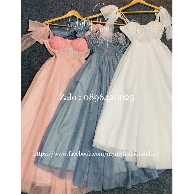 ĐẦM MAXI CÚP KẾT ĐÁ 2 DÂY CỘT NƠ - MS278V | BigBuy360 - bigbuy360.vn