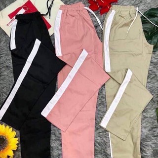 Quần kaki phối 1 sọc xuông thời trang unisex