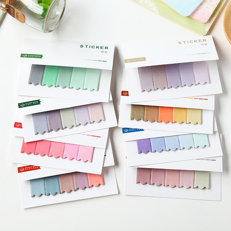 Set 100 tấm thẻ đánh dấu sách màu gradient sáng tạo