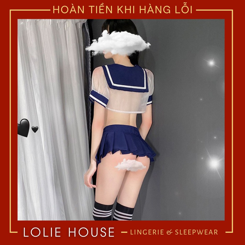 Cosplay học sinh sexy anime - Set đồ váy đầm ngủ nữ sinh sexy gợi cảm LOLIE HOUSE - CP25