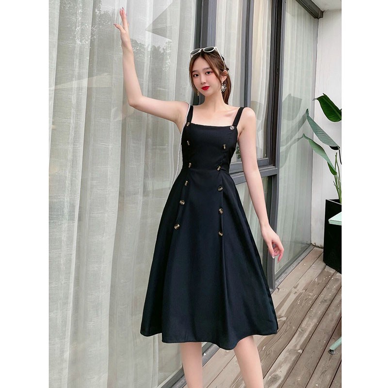 Váy Yếm Lụa Hàng Quảng Châu Khuy Dọc Hàng Đẹp M368-Violet
