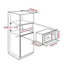 Lò Vi Sóng Âm Tủ Electrolux EMS2085X (20L) - Hàng Chính Hãng