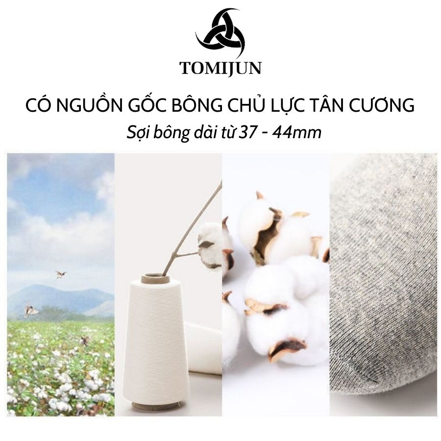 Vớ tất cổ ngắn nam nữ thể thao cotton trơn TOMIJUN mềm mịn, kháng khuẩn, khử mùi và thoáng khí