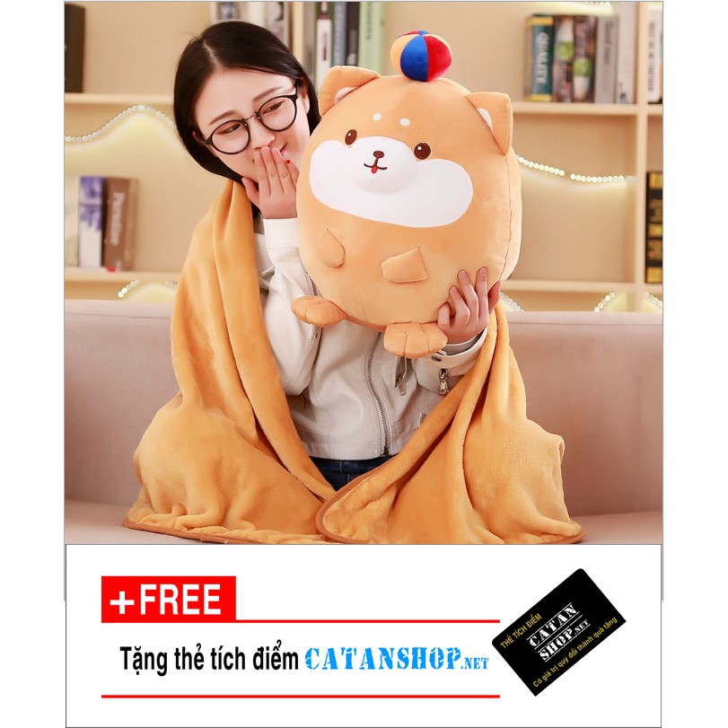 ❤️QUÀ TẶNG ❤️ Gối mền 12 con giáp 3 trong 1 nỉ nhung siêu mịn, chăn gối văn phòng, gấu bông kèm mền, quà tặng sinh nhật