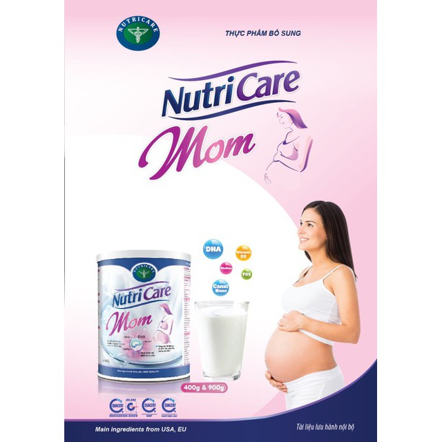 Sữa bột Nutricare Mom Mới cho mẹ bầu & cho con bú (900g)