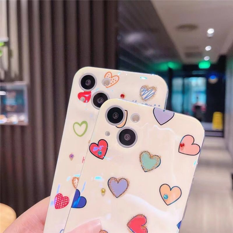 Ốp điện thoại họa tiết trái tim thích hợp cho iPhone14ProMax 14 14Plus 14Pro 11 11ProMax 12 12Pro MAX 13 13Pro MAX