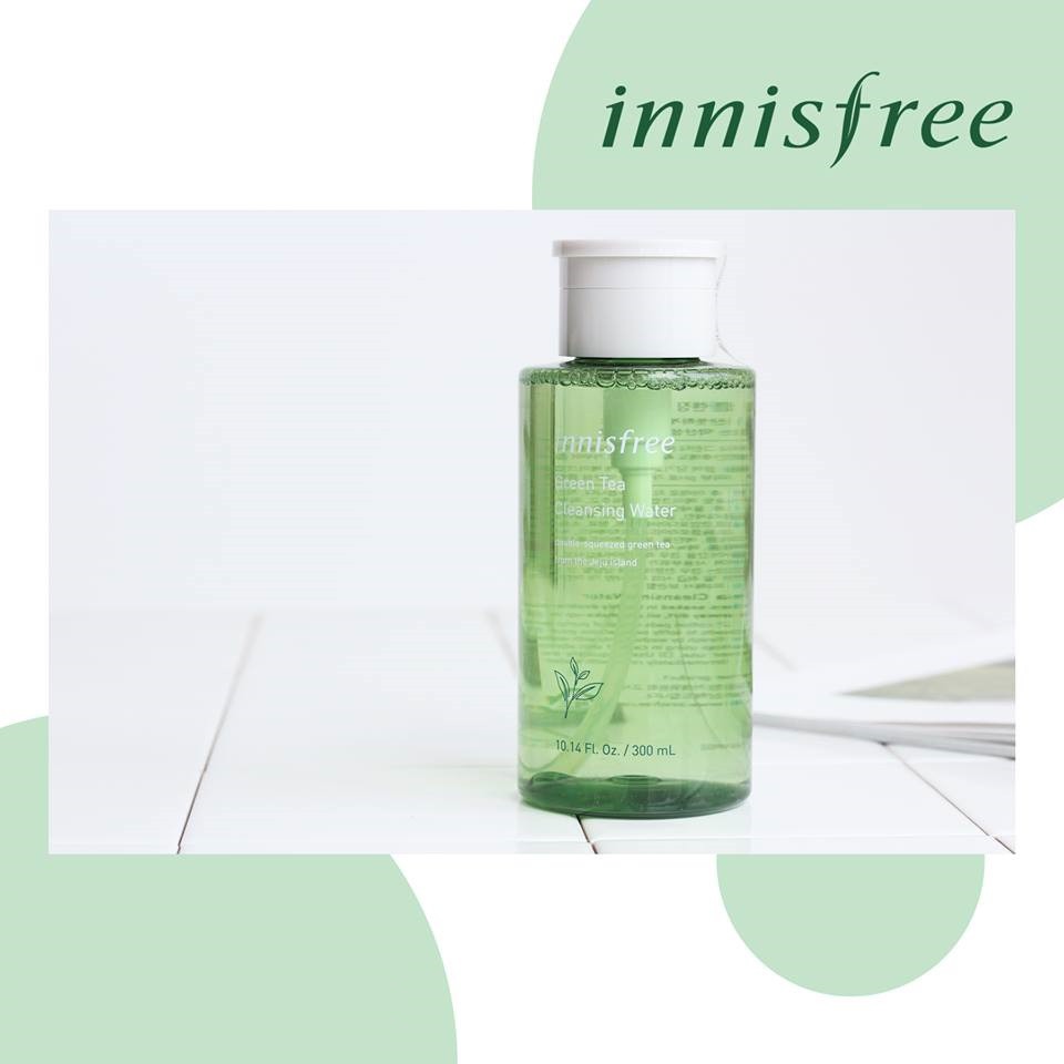 Nước Tẩy Trang Chiết Xuất Trà Xanh Cho Da Dầu Mụn Innisfree Green Tea Cleansing Water 300ml