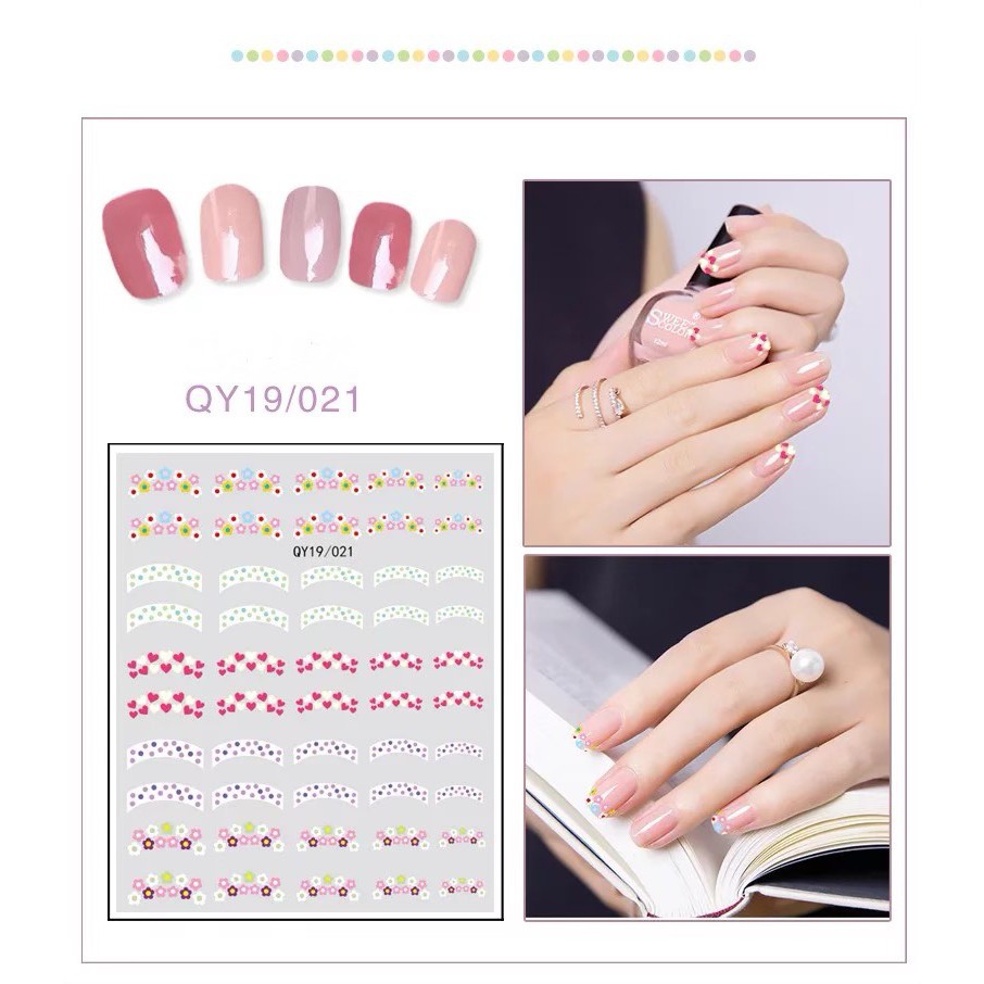 Set Sticker Dán Móng Tay 3D Cực Xinh Cho Các Nàng P238B - QY19-021-036 SIÊU HOT