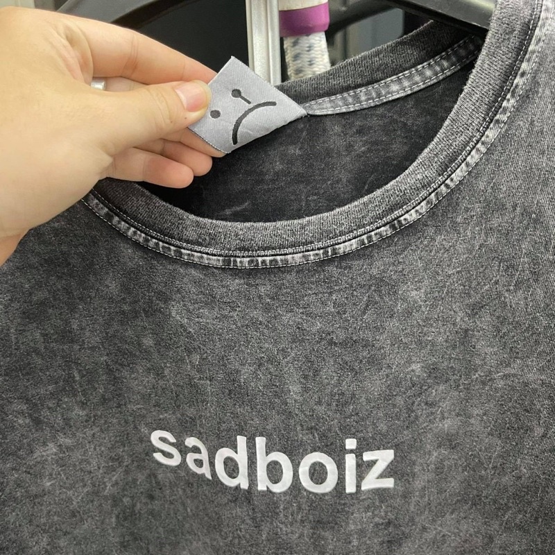 Áo thun sadboiz whash hàng cáo cấp chất liệu cotton 100%  form rộng oversize nam nữ