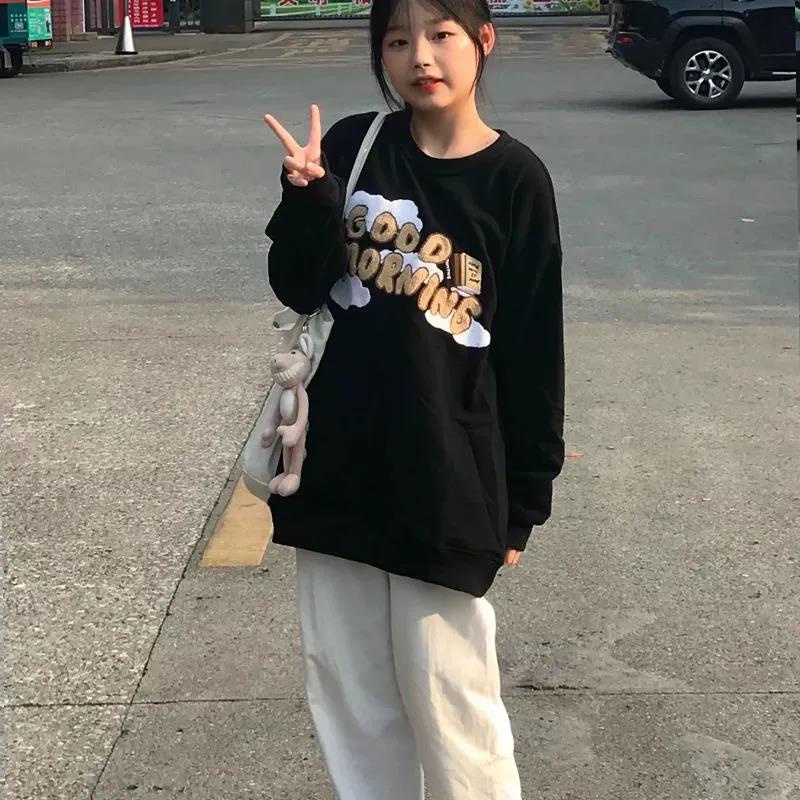 NRVP Áo Thun Nữ Dài Tay Cổ Tròn Thời Trang Hàn