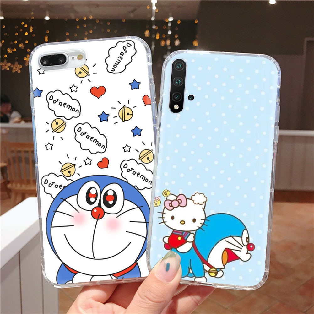 Ốp Điện Thoại Trong Suốt Hình Doraemon Cho Samsung Galaxy J6 J8 J7 Pro Prime Duo Plus 2018 At36