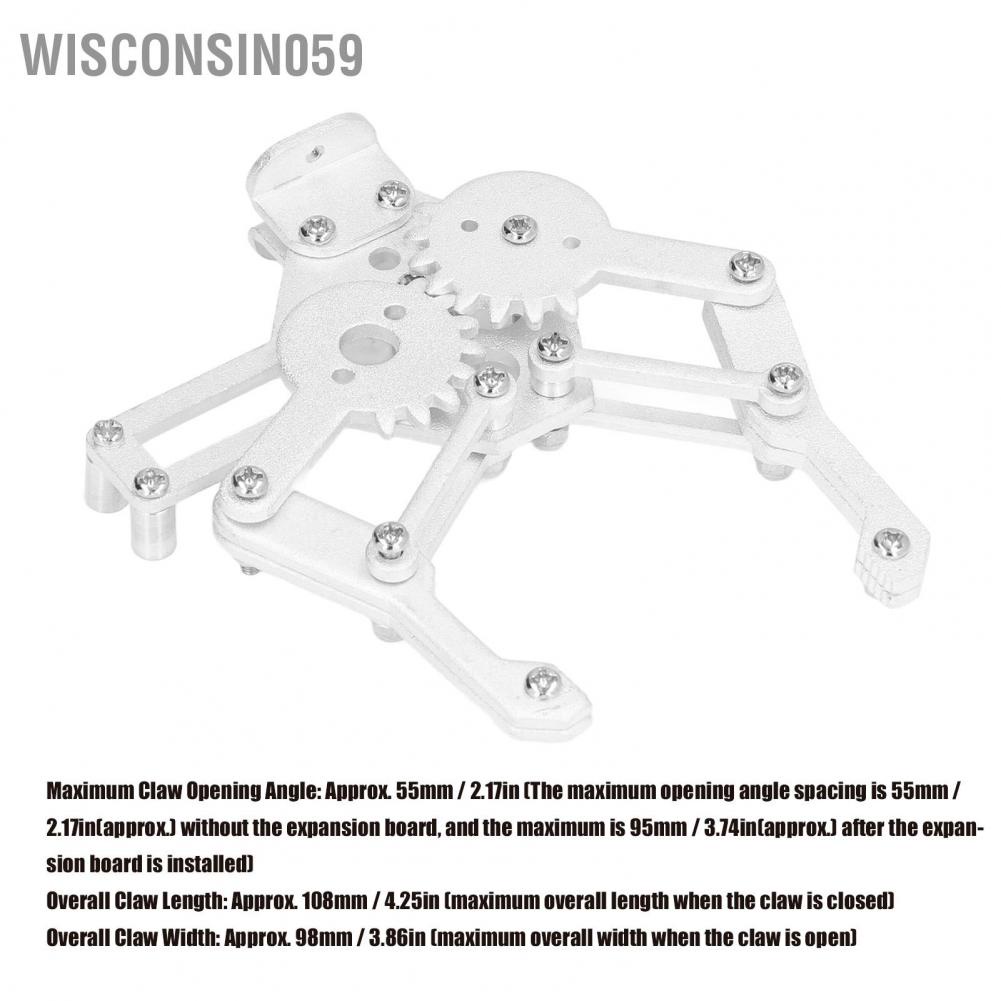 [Hàng Sẵn] Kẹp cơ khí Cánh tay Robot Kẹp Hợp kim nhôm Phụ kiện độ bền cao cho Servo MG995【Wisconsin059】
