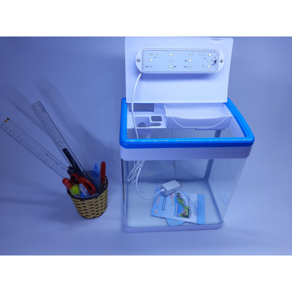 Bể cá mini kính đúc có nắp MJ - M260