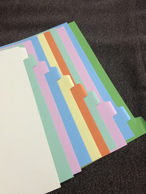 Sỉ 100 tập tab phân trang khổ A4 nhiều màu