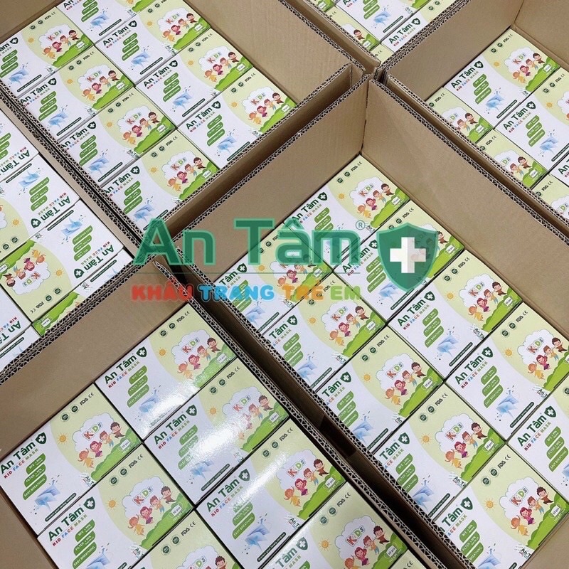 Khẩu trang trẻ em y tế kháng khuẩn in họa tiết cho bé chính hãng - AN TÂM