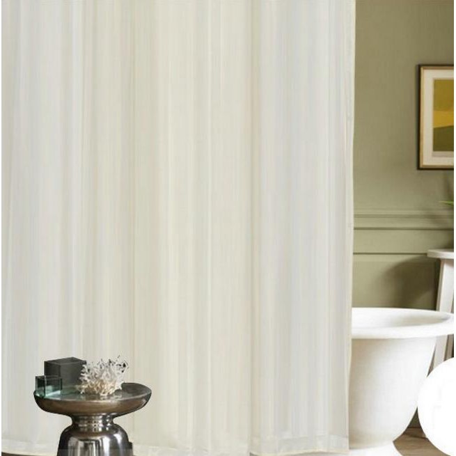 Rèm phòng tắm chống thấm nước cao 1.8m - sọc sáng vàng