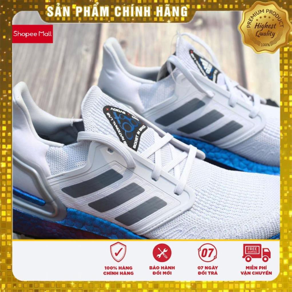 Siêu sale_ Giày Sneaker Thể Thao Nam Adidas Ultra boost 20 ISS Trắng Xanh EG0755 - Hàng Chính Hãng - Bounty Sneakers