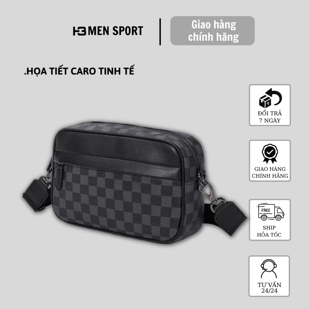 Túi đeo chéo nam,túi mini đeo chéo LV, phong cách sành điệu trẻ trung, H3 SPORT