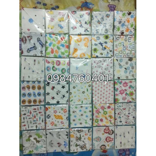 Yếm tam giác có cúc bấm cotton 100% cho bé