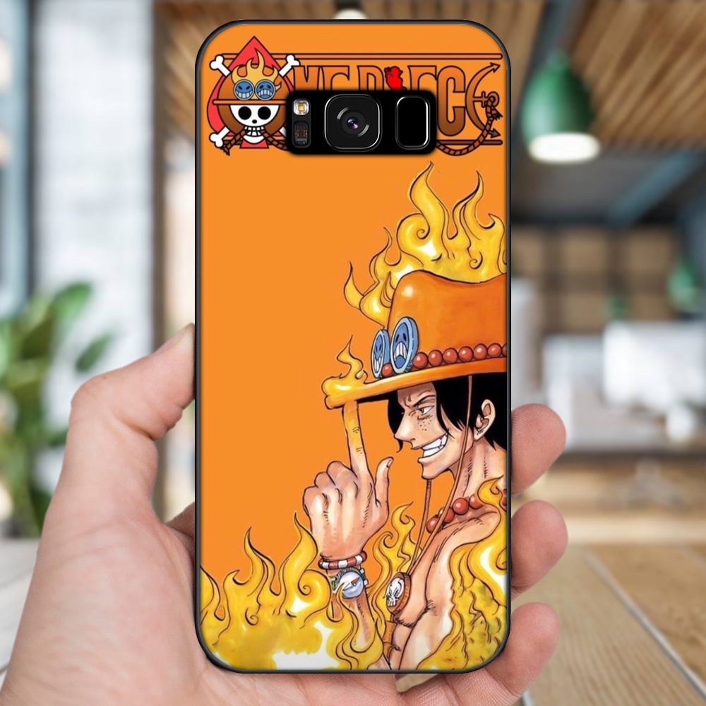 Ốp lưng Samsung S8, S8 Plus viền đen in hình Ace One Piece