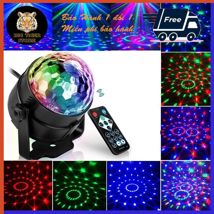 Đèn LED karaoke sân khấu mini gia đình chớp 7 màu hiệu ứng nhấp nháy xoay theo nhạc   - Thanhyenfgh56