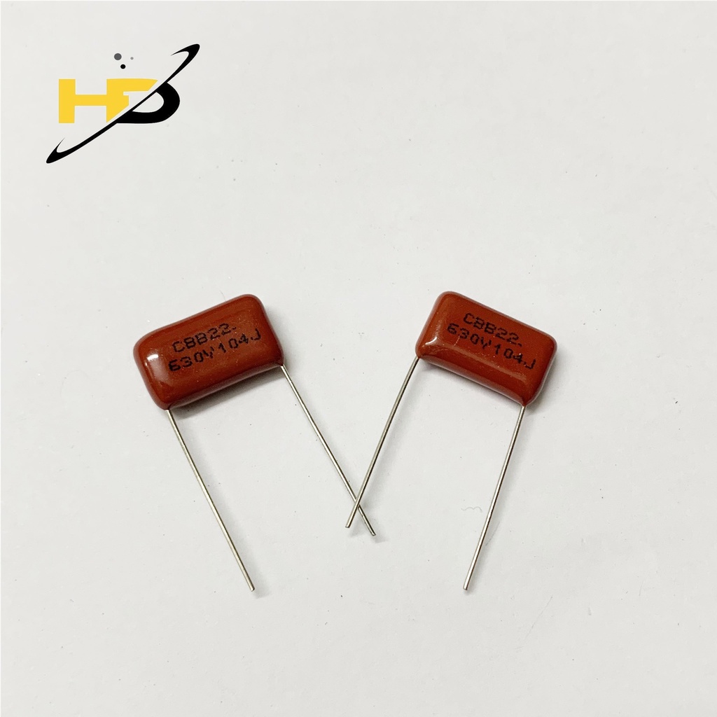 Tụ CBB22 CBB 104J630V, Tụ Kẹo 104J 630V 100nF 0.1UF Màu Đỏ Nâu