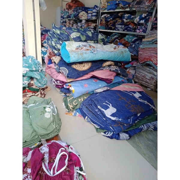 GA CHUN TRẦN BÔNG COTTONG POLY KÍCH THƯỚC 1m2*1m9 và 1m4*2m(ga ko kèm gối) đệm cao dưới 20cm