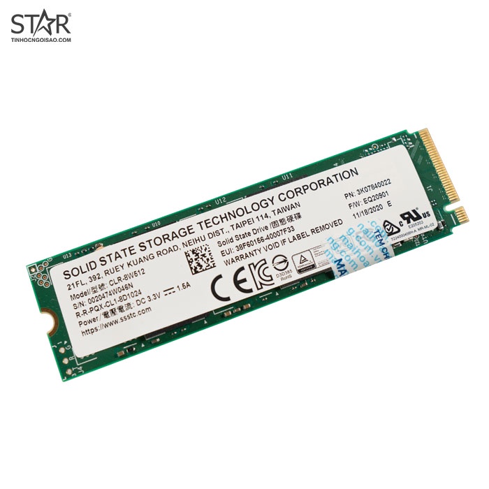 Ổ cứng SSD 512G Toshiba SSSTC NVMe PCIe M.2 2280 (CLR8W512)