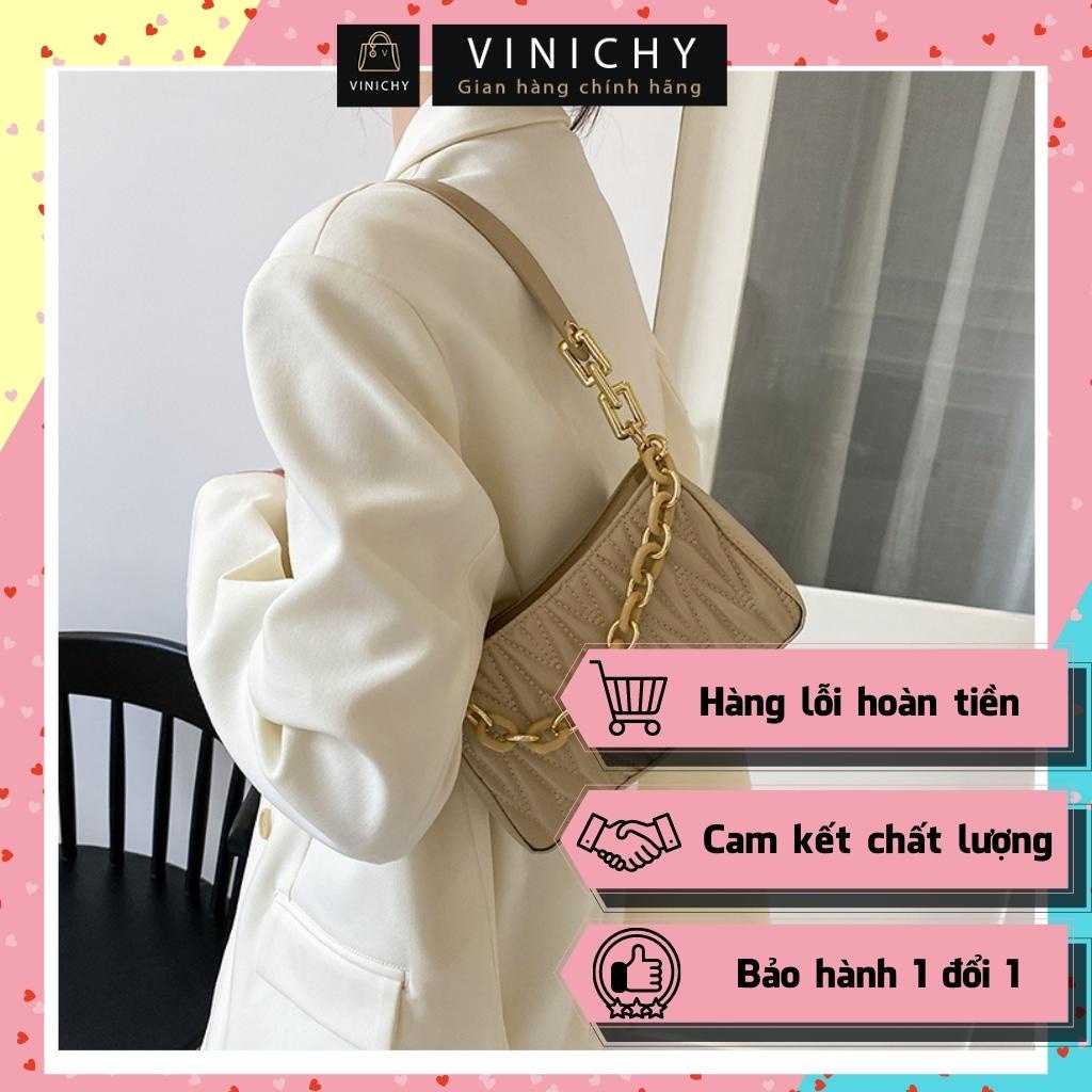 Túi xách nữ đeo chéo, đeo hông, ngực túi đi chơi, đi học VINICHY, da cao cấp size 22cm HA039