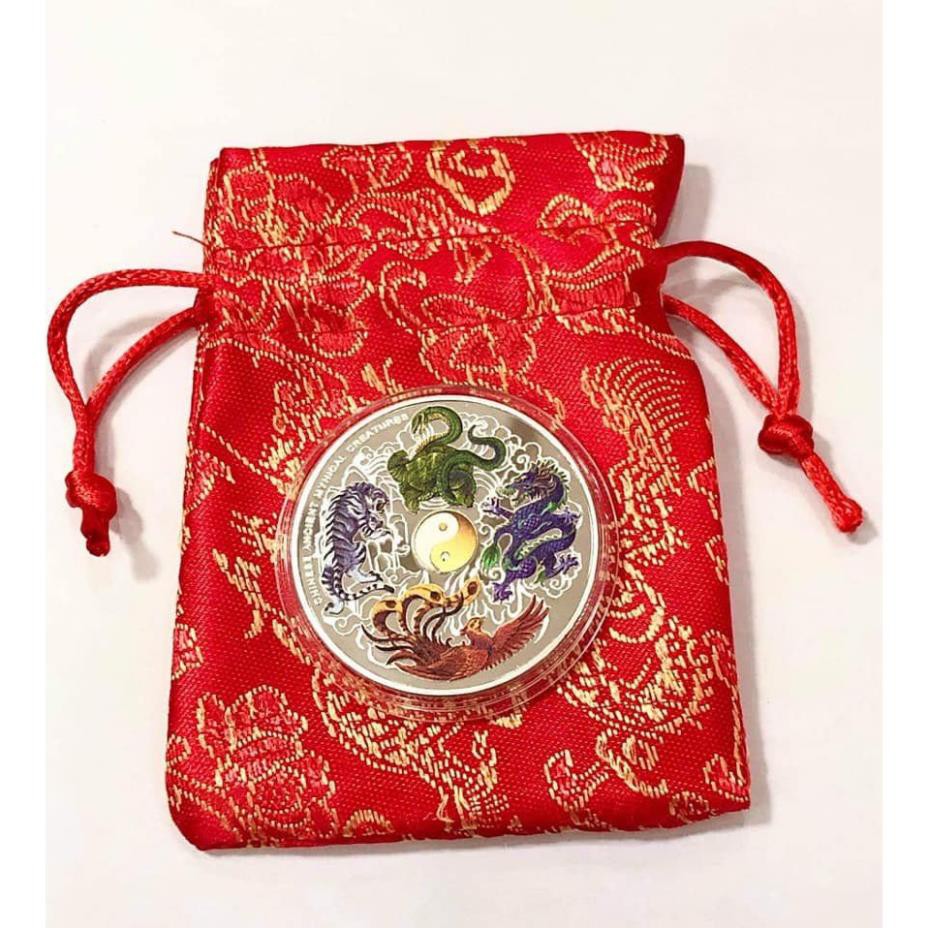 [SHOPEE TRỢ GIÁ] Xu Tứ Linh Phong Thủy May Mắn Bình An