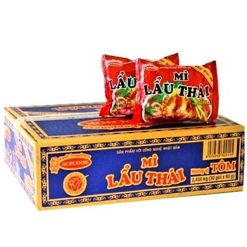 Thùng 30 Gói Mì Lẩu Thái Vị Tôm 80g