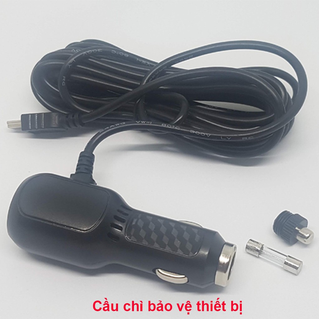 Dậy nguồn ( tẩu cấp nguồn) cho camera hành trình, kèm 2 cổng usb sạc điện thoại