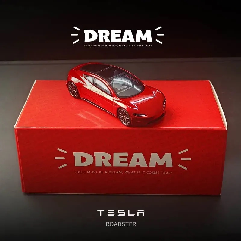 Mô Hình Xe Hơi tesla roadster/ model 3 Tỉ Lệ 1:64
