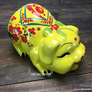 Heo đất mắt híp gốm sứ Bát Tràng
