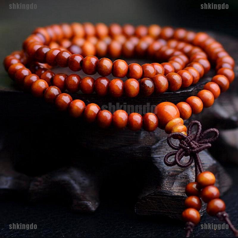 THINH Sandalwood Tibetan Buddhism Mala Sandal Prayer Beads 108 Beads Bracelet Necklace