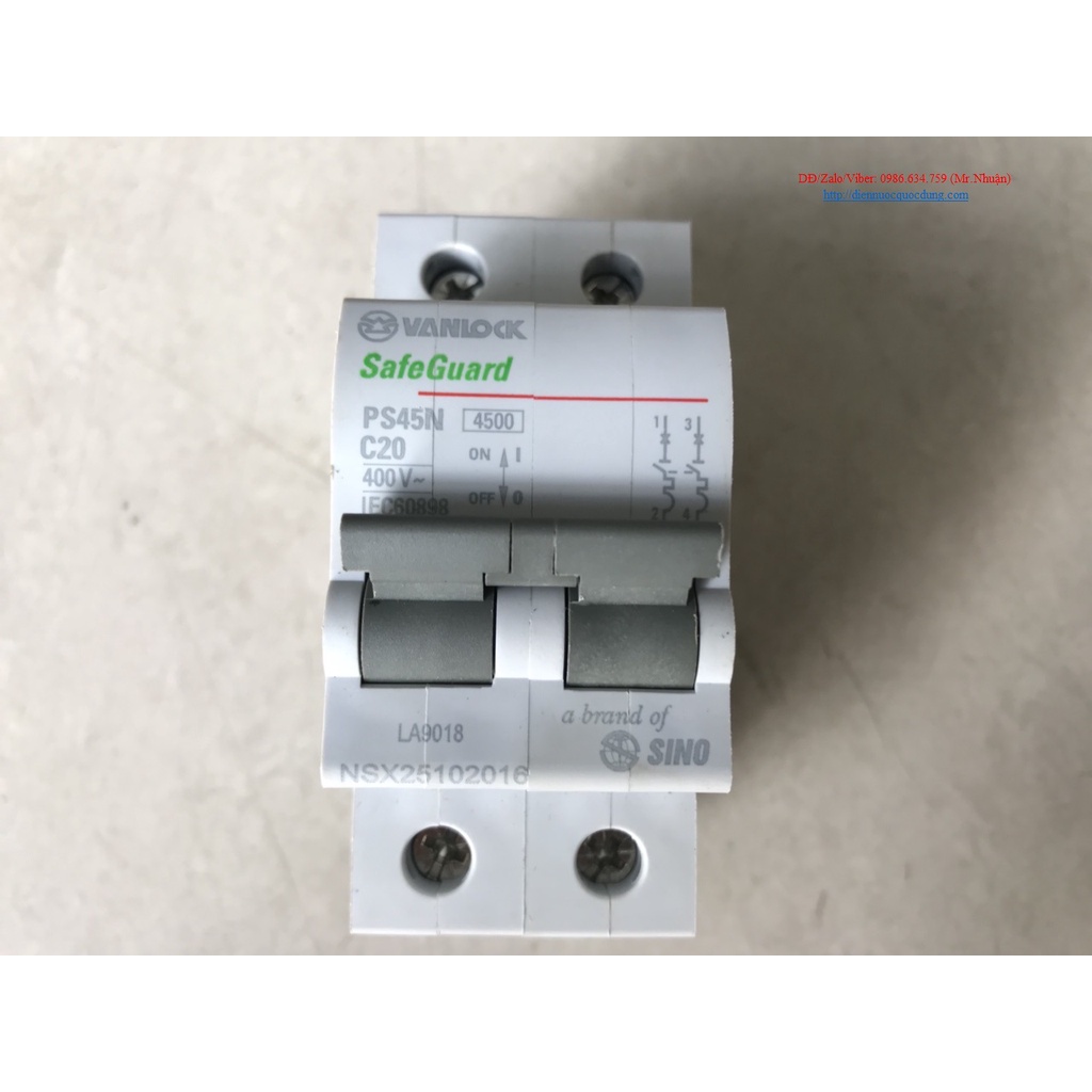 [ CHÍNH HÃNG ] CB, MCB 1 pha, 3 pha Sino, Aptomat 1 pha, 3 pha Sino, Cầu dao điện tự động Sino 10A đến 63A